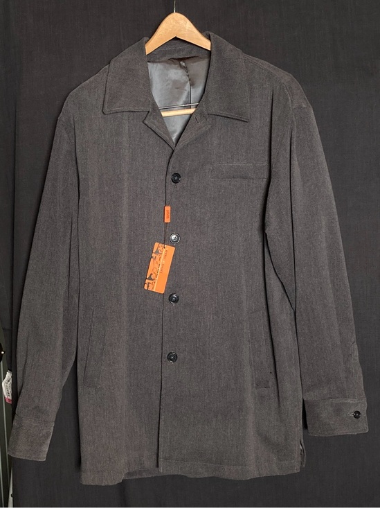 Sette Ponti Other - Men's Lightweight Dark Gray Button-Front Shirt Jacket | sette ponti